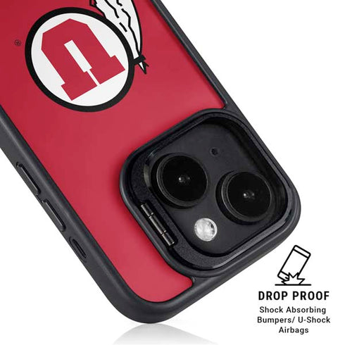 University of Utah Logo iPhone 15 Kickstand Case